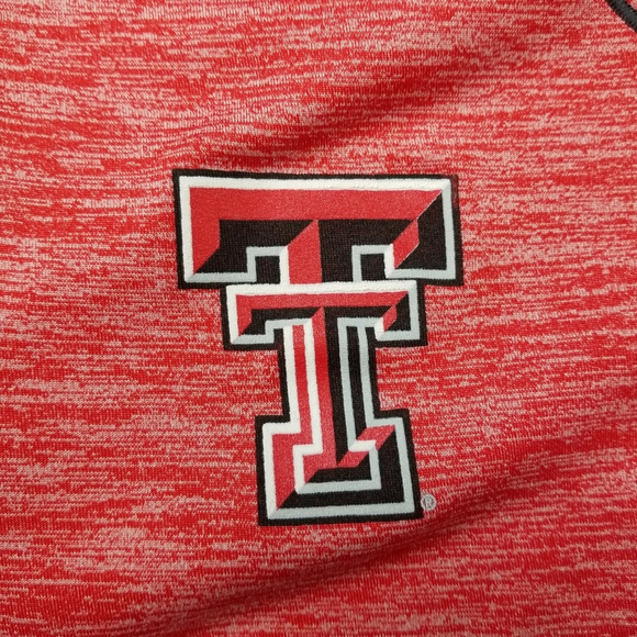 Texas Tech Under Armour 1/4 Zip Shirt Womens XL Red Semi Fitted Long Sleeve Tech - Picture 4 of 9